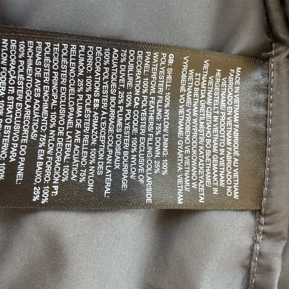 The North Face Aconcagua Down Jacket Women’s Size L Charcoal Gray Zip Pockets - Picture 8 of 9